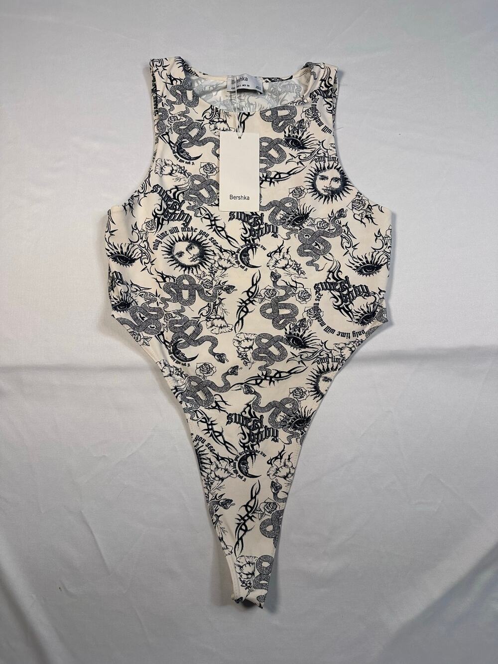 Bershka one-piece swimsuit gothic women’s L
